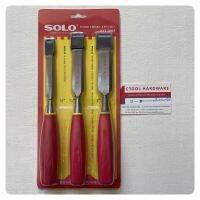 สิ่วช่างไม้ด้ามพลาสติก3ตัวชุด1/2",3/4",1" (สี่หุน/หกหุน/หนึ่งนิ้ว) #6003-3 SOLO ของแท้100% - Authenitc wood chisel 3pcs/set by ctool ซีทูล