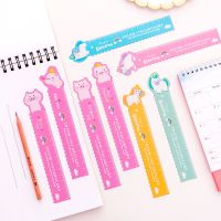 ✓▨ 1pcs Cute Cartoon Girl Heart Pink Piggy Pony Soft Ruler 15cm Flexible Tape Magnetic Ruler Student Measuring Stationery