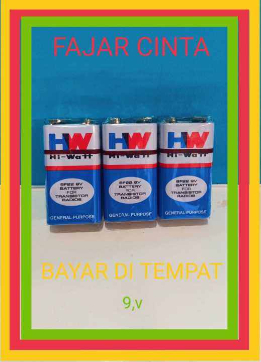 Baterai V Hw Hi Watt Hyw Battery Volt Batu Batere Batre Kotak Murah Lazada Indonesia