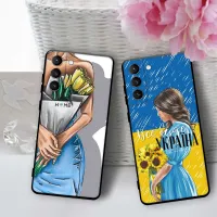 Hot Ukraine Flag Pattern Ukrainian girl Phone Case For Samsung Galaxy S9 10E S7 8 Plus S20 21 30 22 plus ultra 5G Soft Covers Phone Cases