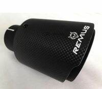 Matt Black Pipe Carbon Fiber REMUS FOR  Stainless steel Universal  exhaust pipe Muffler Pipe 63MM IN -115MM OUT