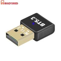 อะแดปเตอร์ USB แบบพกพารองรับบลูทูธ5.3ไดรเวอร์-ฟรีตัวรับสัญญาณบลูทูธแบบถอดได้ตัวรับส่งสัญญาณเครื่องเสียงขนาดเล็กสำหรับเครื่องส่งผ่านวิดิโอเสียง