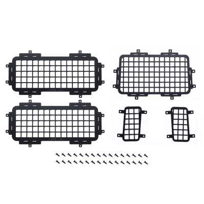 For MN D90 MN98 MN99S Steel Rear and Side Metal Stereoscopic Window Mesh Protective Net 1/12 RC Car Upgrade Replacement Spare Parts