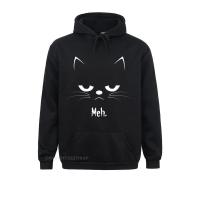 Sarcastic Funny Angry Cat Meh Halloween Costume Gift T Shirt Holiday Hoodies For Men Special Sweatshirts Custom Sportswears Size Xxs-4Xl