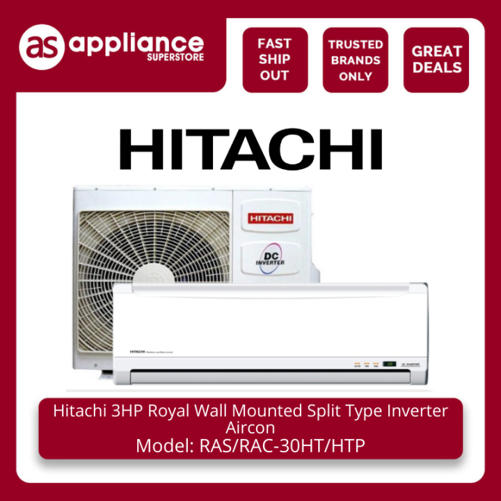 Hitachi 3hp Royal Wall Mounted Split Type Full Dc Inverter Aircon Rasrac 30hthtp Lazada Ph 2232