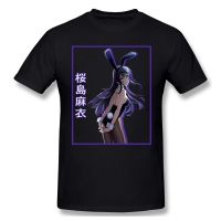 Men Rascal Does Not Dream Of Bunny Senpai Aobuta Anime T-Shirts Funny Tops Mai Sakurajima Pure Cotton Tees Harajuku Tshirt