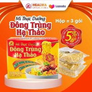 Mì thực dưỡng ăn liền Đông trùng hạ thảo Healwa 1 hộp x 3 gói x 75g thơm