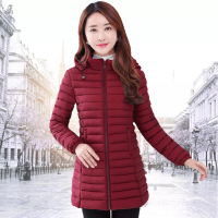 CXSC Store Anti-Season Light And Thin Cotton Clothing Women S Mid-Length 2022 New Self-Cultivation Cotton-Padded Jacket Winter Coat Large Size วัยกลางคนและผู้สูงอายุ Thickened Cotton-Padded Jacket