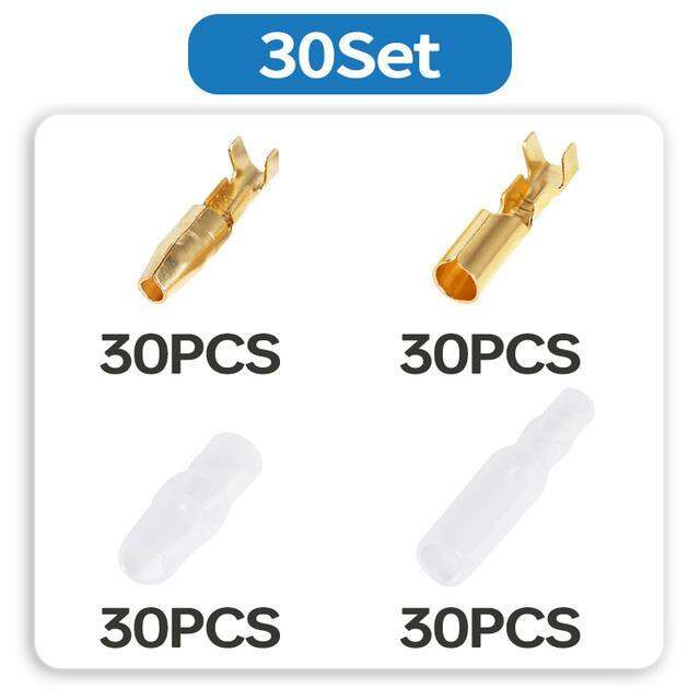 cc-10-50-set-electrical-wire-connectors-gold-brass-silver-crimp-terminals-male-female-fast-butt-motorcycle-automotive