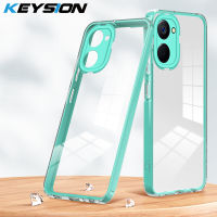 KEYSION เคสใสเกราะกันกระแทกสำหรับ Realme 10 4G TPU โปร่งใส C33 + พีซี2 In 1เคสสำหรับ OPPO หลังโทรศัพท์ Realme 10 C33