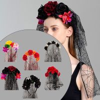 【FCL】✱▪ Veil Headband Day Of The Dead Hair Hoop Costume Accessories