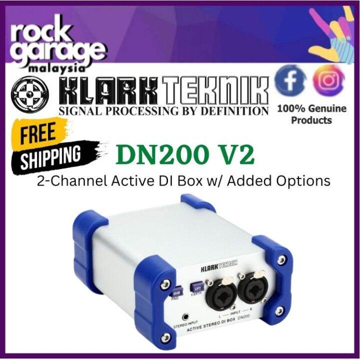 Klark Teknik DN200 V2 2Channel Active DI Box w/ Added Options Lazada