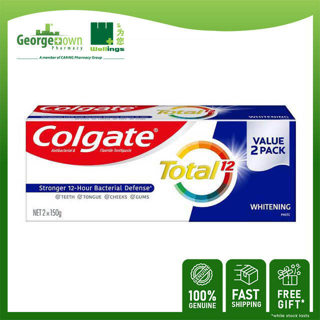 COLGATE TOTAL WHITENING TOOTHPASTE 150G X 2 Lazada