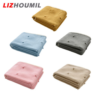 LIZHOUMIL ผ้าคลุมให้ความเย็นสำหรับคืนเหงื่อร้อนกะพริบฤดูร้อนผ้าห่มถักผ้าฝ้ายระบายอากาศสำหรับโซฟาเตียงนอนตั้งแคมป์76X102ซม.