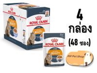 (ฟรีของแถม) Royal Canin Intense Beauty Pouch Jelly 48 pack x  0.085g  โรยัล คานิน อาหารเปียกในเจลลี่ สูตรแมวโต บำรุงขนและผิวหนัง ขนาด 48 ซอง x 0.085g