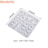 ?【Lowest price】Wonderful แม่พิมพ์เรซินอีพ็อกซี่คริสตัลแบบทำมือรูปวงรีกลวงรูปหัวใจต่างหูจี้ดวงจันทร์แม่พิมพ์ซิลิโคนพวงกุญแจ