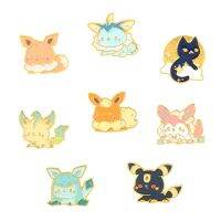 CHRISTI อะนิเมะ ภาพเคลื่อนไหวโดยรอบ สีโลหะ เสื้อผ้า การ์ตูน เข็มกลัด eevee ป้ายคอสเพลย์ เข็มกลัด ป้ายโปเกมอน