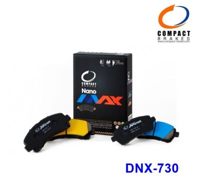 Compact Brakes ผ้าเบรคหน้าสำหรับ TOYOTA ALTIS 1.6, 1.8 ปี 2008-2013 (ผ้าเบรก อัลติส โฉมปี 2008 ก่อนตัวปัจจุบัน) DNX-730