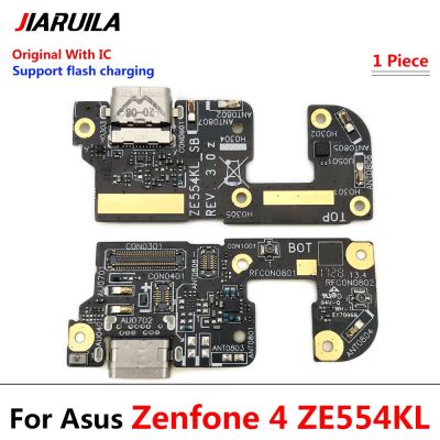 สำหรับ ASUS Zenfone 4 ZE554KL แท่นชาร์จช่องเสียบชาร์จหัวเชื่อมปลั๊ก USB แท่นชาร์จบอร์ดเฟล็กซ์ไมโครโฟนบอร์ดไมโครโฟน