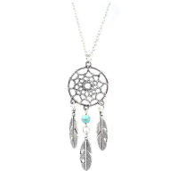 Fashion Retro Jewelry Dream Catcher Pendant Chain Necklace Ancient silver