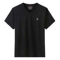 new -mat young and mdle-aged men pl size pl size fashn casl V-neck short-sed n fat guy T-