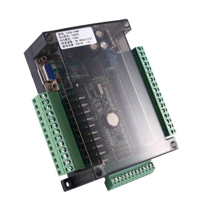 1 Piece FX3U-24MT PLC Industrial Control Board 14 Input 10 Output 6AD ...