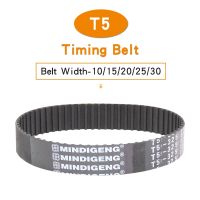 ☏✜ Timing Belt T5-320/325/330/340/345/350/355/365/375/390/400 Trapezoidal Tooth Belts Width 10/15/20/25/30 mm For T5 Alloy Pulley