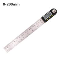 【On Sale】 Gorayas 200/300Mm Electronic Angle Gauge สแตนเลสสตีลไม้บรรทัดไม้โปรแทรกเตอร์ดิจิตอล Inclinometer Goniometer เครื่องมือวัดระดับ