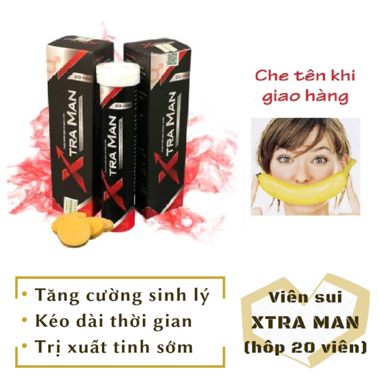 Viên sủi xtraman hộp 20 viên cao cấp tăng cường sinh lý nam mạnh mẽ - hàng - ảnh sản phẩm 1