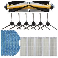 1Set Main Brush Side Brush Filter Mop Cloth Kit for Redmon RV-R500 RV R500 Vacuum Cleaner Kit Sweeper Replacement Part