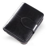 Y7GERUOLA Wallet Short Wallet PU Ladies Zipper Button Small