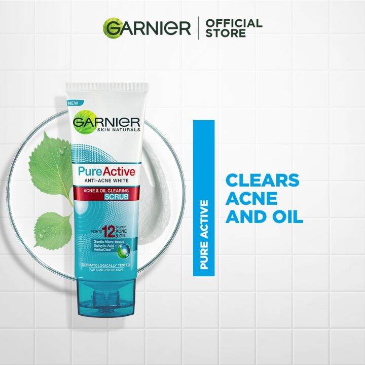 Garnier Pure Active Scrub For Acne Prone Skin Cleanser 50ml Lazada PH