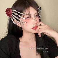 Dark Halloween headdress female cos horror decoration cute funny fun skull niche design hairpin accessories