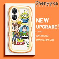 เคส Chenyyyka สำหรับ OPPO Reno 8 T 5G Reno8 T A1 Pro การ์ตูนทอยสตอรี่ Lightyear แฟชั่นคลื่นขอบน่ารักครีมเคสโทรศัพท์แบบใสดีไซน์ใหม่ซิลิโคนโปร่งใสกันกระแทกฝาครอบป้องกันเลนส์กล้อง