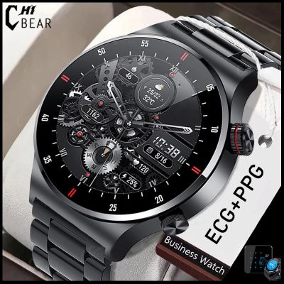 ZZOOI ChiBear New ECG+PPG Bluetooth Call Smart Watch Men AMOLED  Rotating Button Waterproof Sport Fitness Tracker NFC Man Smartwatch