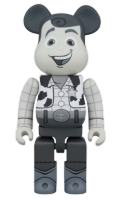 (ของแท้) Bearbrick WOODY B&amp;W Version 1000% แบร์บริค Medicom Toy ของใหม่ มือ 1