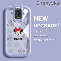 เคส Chenyyka สำหรับ Xiaomi Poco M2 Pro Redmi Note 9S Note 9 Pro Max เคสการ์ตูนแฟชั่นมินนี่น่ารักสร้างสรรค์เคสป้องกันเลนส์กล้องรูปสัตว์ประหลาดตัวเล็กเคสโทรศัพท์โปร่งใสซิลิโคนนิ่มกันกระแทก