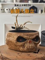 Halloween decoration Halloween Props Candy Jar Kindergarten Shop Decoration Scene Layout Horror Tricky Luminous Skull Ornaments