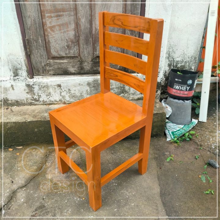 พร้อมส่ง-ctc-เก้าอี้โต๊ะอาหารไม้สัก-เก้าอี้ไม้สักแบบมีพนักพิง-เก้าอี้นักเรียนไม้สัก-งานสำเร็จรูปประกอบแล้ว-เก้าอี้ไม้สัก-สีย้อมไม้สัก