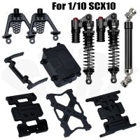 Metal Frame Chassis Kit Front Rear Shock Towers Center Skid Plate Battery Plate Holder for 1/10 SCX10 Axial RC Crawler Car Electrical Circuitry Parts