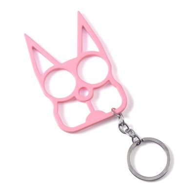 Keychain Cartoon Cat Ear Face Shape Finger Tiger Keyring Purse Handbag Pendant Ornament Brass Knuckl Car Key Chain Couple Gifts Key Chains