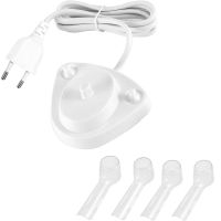 Electric toothbrush charger for Oral B 3757 portable induction charger and 4 dust cap charging seats US/EU