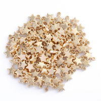 100pcs 9mm Star Bead Charm Gold Silver Plated CCB Plastic Small Pendant for DIY Jewelry Making celet Necklace Earring Pendant