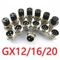 【YF】 GX12 GX16 GX20 2/3/4/5/6/7/8/9/10 Pin Male Female Butting Wire Cable Circular Aviation Socket Plug Panel Connector Dropshipping