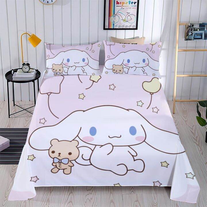 Sanrio Kawaii Cinnamon Roll Cartoon Anime Cute Printed Bed Sheet One ...