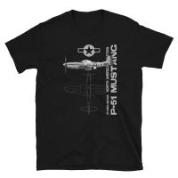 P 51 Mustang Wwii Fighter Airplane Profile T Shirt. Summer Cotton Short Sleeve O Neck Mens T Shirt New S 3Xl|T-Shirts| - Aliexpress