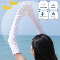 Summer Thin Sunscreen Gloves Women Full Finger Long Arm Sleeves Sun Protective Breathable Outdoor Sport Riding Running Gloves