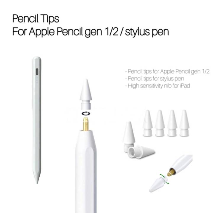 ปากกา-stylus-รุ่น-gen10-ใช้สำหรับ-ipad-เท่านั้น-สามารถวางมือบนหน้าจอได้-แรเงาได้-เปลี่ยนหัวปากกาได้-มีไฟบอกสถานะ-รุ่นใหม่ล่าสุด
