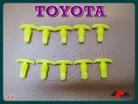 TOYOTA DOOR SEAL RUBBER LOCKING CLIP "YELLOW" SET (10 PCS.) (006) // กิ๊บยางขอบประตู ใหม่ สีเหลือง  (10 ตัว) สินค้าคุณภาพดี