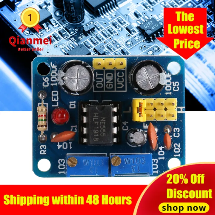 qianmei NE555 Pulse Frequency Generator Adjustable Duty Cycle Signal